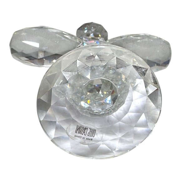 Oleg Cassini Signed Crystal Cross Religious Sculpture Paperweight Faceted 7" - Picture 8 of 8